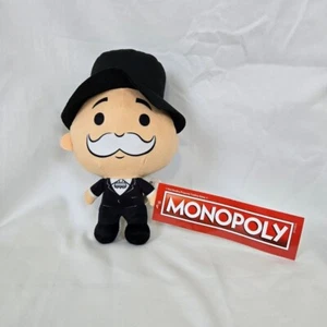 Mr. Monopoly Man Uncle Pennybags 9" Black Suit Big Head Plush Toy Hasbro New - Picture 1 of 4