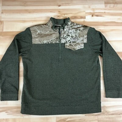 Chaqueta Realtree Hombres L Camuflaje Jacquard 1/4 Cremallera Polar Suéter Camisa Caza Exterior Foto 1 de 4