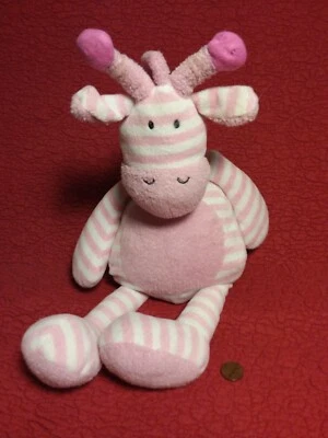 Игрушка жираф Manhattan розовая белая полоса хихикающая детская плюшевая милая 17 дюймов - Изображение 1 из 4