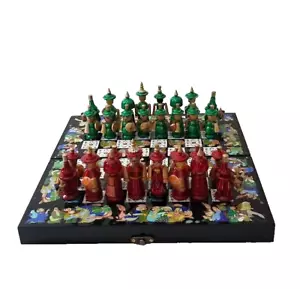 HANDCRAFTED ORIGINAL UZBEK CHESS SET - IMAGES OF THE SILK ROAD - Bild 1 von 20