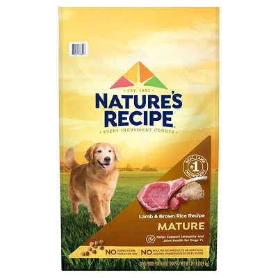 Nature's Recipe Comida Seca para Perros Cordero Maduro y Arroz Marrón Receta 24 Lb. Bolsa Vitamina Foto 1 de 4