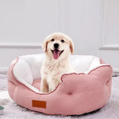 Dog Bed Donut Soft Large Plush Cat Beds For Calming Pet Anti Anxiety Washable XL - Image 1 of 4