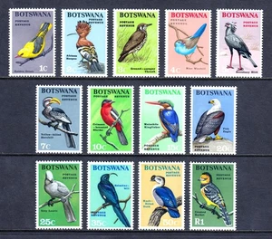 BOTSWANA — SCOTT 19/31 — 1967 BIRDS ISSUE — MNH — SCV $49 - Picture 1 of 2