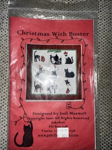 Pattern for Christmas With Buster by Judi Maxwell Jukebox Quilts Fun Black Cats - Picture 1 of 5
