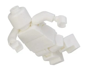 2-Inch Custom Fully Articulated White Minifigure, New/Mint! - Picture 1 of 2