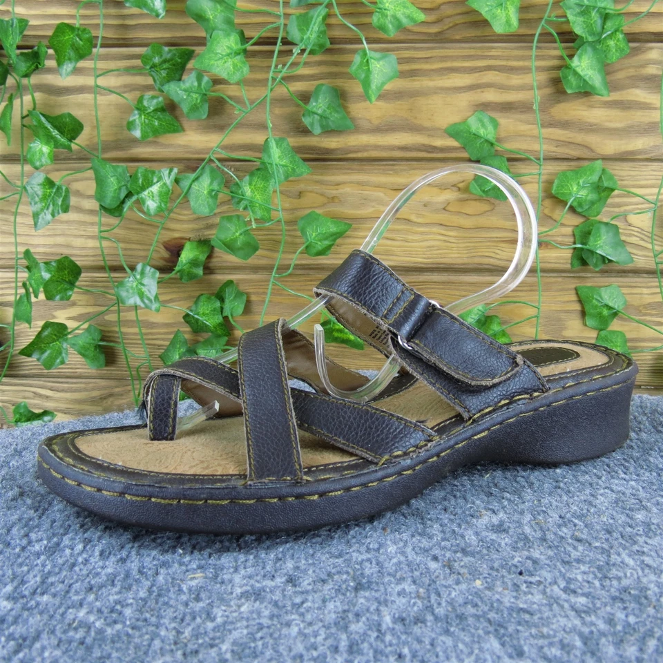 Chanclas Sonoma Mujer Correa Ajustable Cuero Marrón Talla 9.5 Poco Uso 2025 Foto 1 de 4
