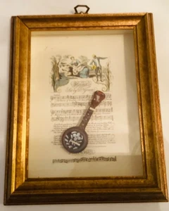 “Vintage Goodman Dean-Scott Inc. Framed Shadow Box With Banjo Decor”Collectible - Picture 1 of 3