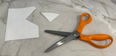 Fiskars Pinking Shears Zig Zag Fabric Craft Scissors 9" Orange Handle - Image 1 of 3