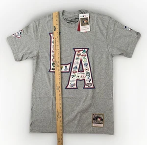 Mitchell & Ness Herren MLB LA Allover Print T-Shirt Cooperstown Collection, Neu mit Etikett M - Bild 1 von 5