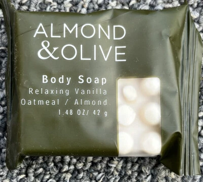 100 JYPESA HILTON Almond Olive BODY SOAP BAR Vanilla Oatmeal Milled 1.48 oz Lot - Image 1 of 2