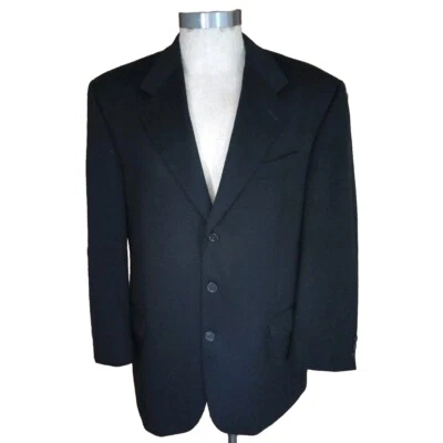 Ing Loro Piana & C. Men's Black 100% Cashmere Jacket Blazer  Chest 46 Manzoni - Image 1 of 4