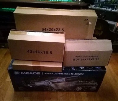 Meade 80mm Computerized Telescope Model DS-208AT-TC New Open Box 2007 - Image 1 of 4