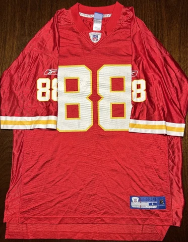 VINTAGE REEBOK NFL EQUIPMENT KANSAS CITY CHIEFS TONY GONZALEZ JERSEY SIZE L Cover