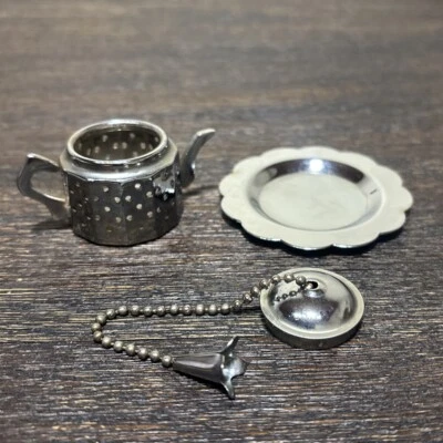 Vintage Alfred E. Knobler TEA INFUSER Teapot Shape With SAUCER PLATE - Изображение 1 из 4