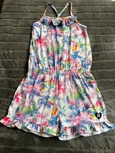 Girls Hurley Size Large (14 16) Tank Romper Outfit Summer Color Leaves Hawaiian - Picture 1 of 4