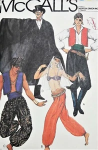 McCalls 7739 Pattern Costume Genie Dancer Pirate Phantom 1981 Size L New - Picture 1 of 4