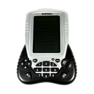 Vintage Handheld Electronic Sudoku Game Black & Silver Battery Operated - Picture 1 of 5