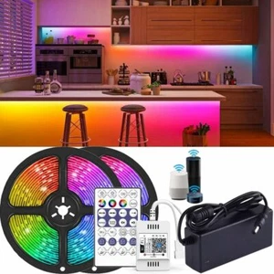 WS2812B RGB LED Strip WIFI Magic Home Alexa Smart Voice APP Control Power KIT - Picture 1 of 16