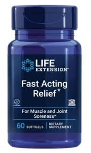 Life Extension Fast Acting Relief Muscle Joint Soreness Bone Quick Support 60SG - Picture 1 of 6