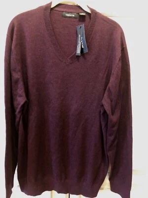 Suéter Pullover Claiborne Para Hombres XL NUEVO CON ETIQUETAS Mezcla de Cachemira Púrpura Lavable Idea de Regalo Foto 1 de 4