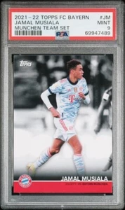 JAMAL MUSIALA * PSA 9 *POP 1* 2021-2022 TOPPS FC BAYERN MUNICH TEAM SET CARD #JM - Picture 1 of 3
