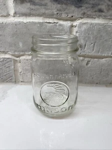Vintage "Golden Harvest Mason" Pint Jars (Fruit Filled Cornucopia) - Picture 1 of 3