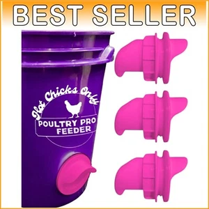 Original DIY PVC Gravity Fed Chicken Feeder Kit with 3 Ports - Made in USA - Picture 1 of 9