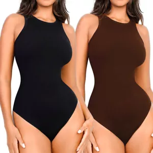 Women's Bodysuit Shapewear Slimming Tummy Control Full Body Shaper Plus Size US - Picture 1 of 40