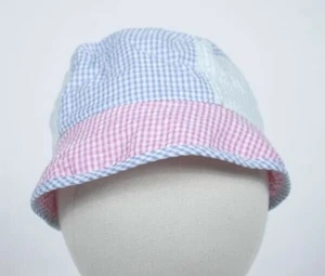 STARTING OUT NWT GIRLS INFANT PINK BLUE MINT GREEN GINGHAM HAT CAP  NEW - Picture 1 of 1