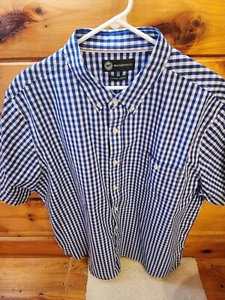 Weatherproof Mens Dress Shirt 2xl White/Blue Plaid, Hardly Worn, Well Made - Picture 1 of 3