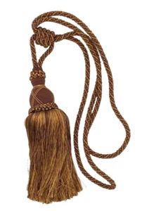 Decorative Window Curtain Drapery Tieback COPPER GOLD Mix 13" Tassel 37" Spread  - Picture 1 of 3