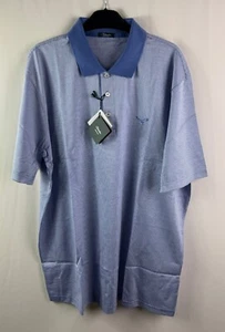 Marbas Men's Filo di Scozia New Parma Polo Shirt, Blue, XXL - Picture 1 of 2
