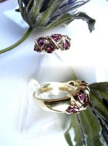 JEWELLERY PIECE RING RODOLITE GOLD NEW 552 FACETS 18 56 - Picture 1 of 1