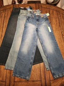 Cherokee Boys Boot Cut Navy Blue Dark Jeans LOT! 3 Pairs! School Pants (12h)  - Picture 1 of 20