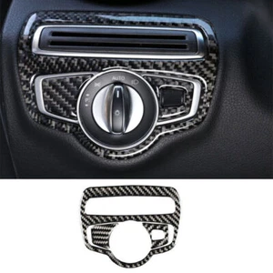 Function Control Button Frame Trim 3X For Mercedes-Benz GLC 2016-21 Carbon Fiber - Picture 1 of 9