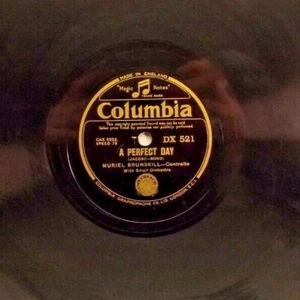 Muriel Brunskill - A Perfect Day / Love's Old Sweet Song Columbia DX 521 78rpm - Picture 1 of 5