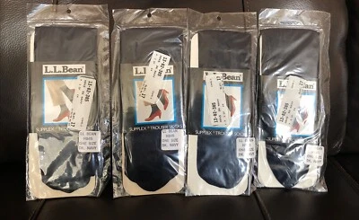 RARO Vintage Nuevo (4) CALCETINES PANTALÓN SUPLEX L.L.BEAN AZUL MARINO OSCURO TALLA ÚNICA Foto 1 de 4