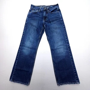 American Eagle Teens / Boys Bootcut Jeans Size 26 x 28 (26" Inseam) Dark Heavy - Picture 1 of 9