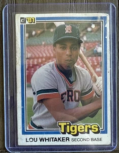 1981 DONRUSS LOU WHITAKER DETROIT TIGERS #365 w/ Protector & Sleeve - Picture 1 of 2
