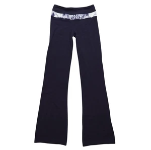 Lululemon Pants Womens 2 Blue Groove Flare Athletic Gym Tie Dye Waistband - Picture 1 of 14