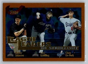 2001 Topps League Leaders Strikeouts Schilling, Park, Johnson #348 - Imagen 1 de 2