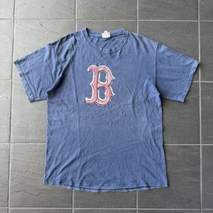 Vintage Lee Sport Boston Red Sox Tee Navy Embroidered B Logo T-Shirt Men’s L - Picture 1 of 11