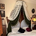 Middle Ancient Style Girl Bed Curtain Princess Bed Canopy for Girls Decorative 
