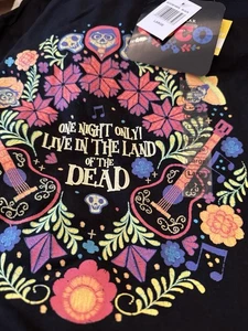 Disney Pixar Coco Live In The Land Of The Dead Schwarz Damen Shirt Large - Bild 1 von 11
