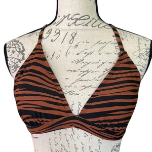 Kona Sol Black & Brown Bikini Swimsuit Top Size Small 4/6 - Picture 1 of 2