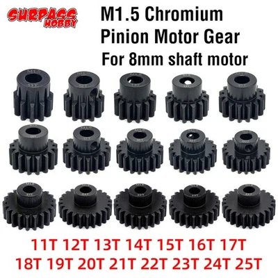 3x Pinion Motor Gear M1.5 12T 13T 14T 15T 16T 17T 18T 19T 20T for 1/6 1/5 RC Car - Image 1 of 4