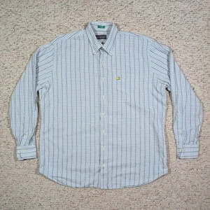 MASTERS Button Down Hemd Herren XL Clubhouse Collection blau grau weiß kariert - Bild 1 von 5