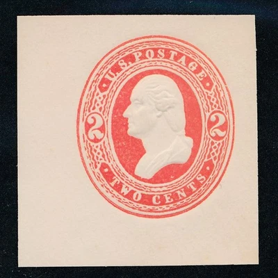 UNITED STATES (US) U236 UNUSED VF 2c RED CUT SQUARE - Image 1 of 2