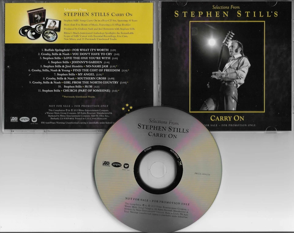 STEPHEN STILLS Carry on BOX SET SAMPLER PROMO CD Buffalo Springfield Crosby Nash - Image 1 of 1