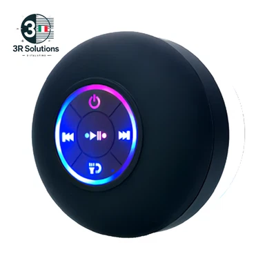 Cassa Bluetooth Portatile Impermeabile IPX4 Con LED E Ventosa - Image 1 of 4